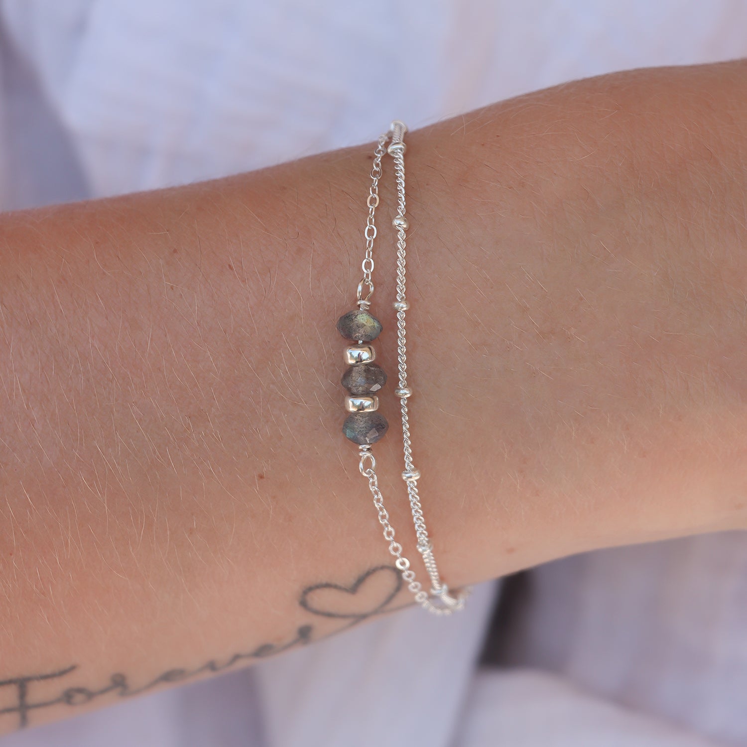 AYLIN | Bracelet double labradorite - Hipsy