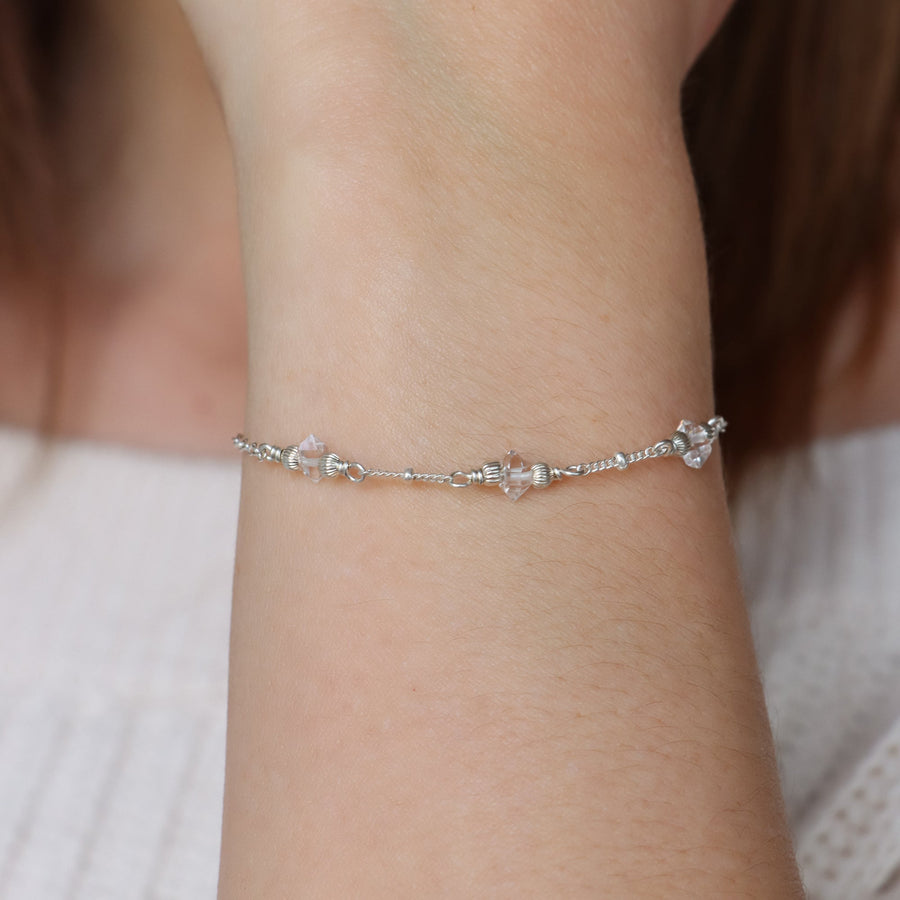 SATYA | Bracelet 3 diamants Herkimer - Hipsy