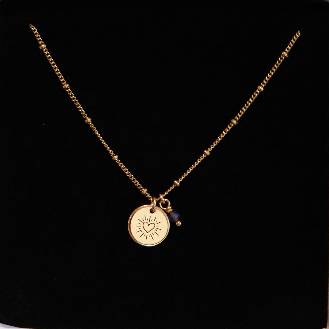 Collier petit médaillon à graver gold filled