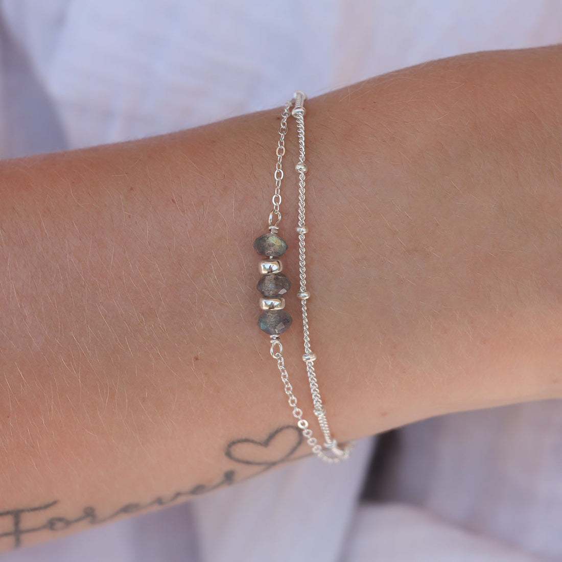 AYLIN | Bracelet double labradorite - Hipsy