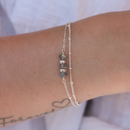 AYLIN | Bracelet double labradorite - Hipsy