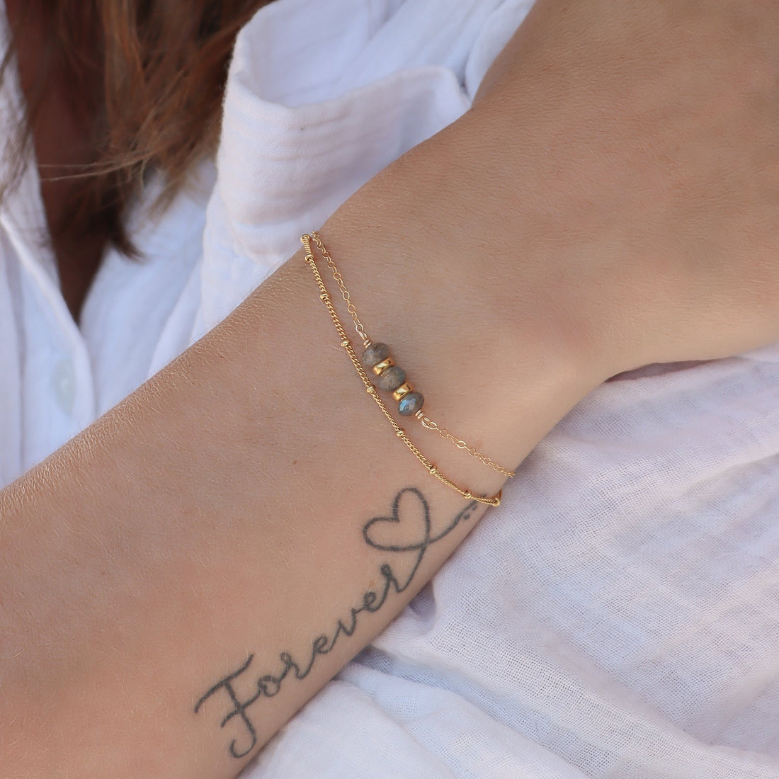 AYLIN | Bracelet double labradorite - Hipsy