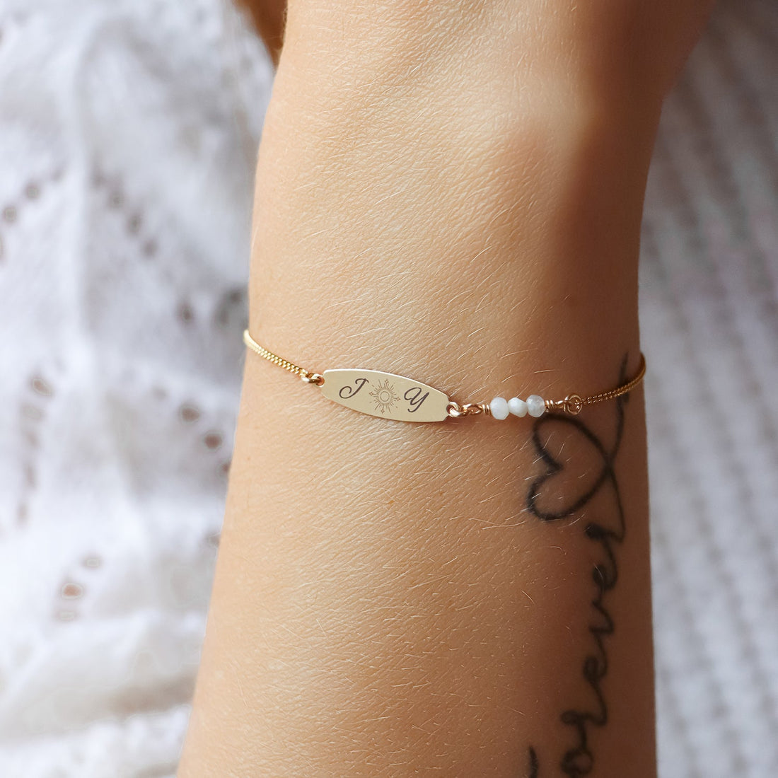 Bracelet gourmette à graver gold filled - Hipsy