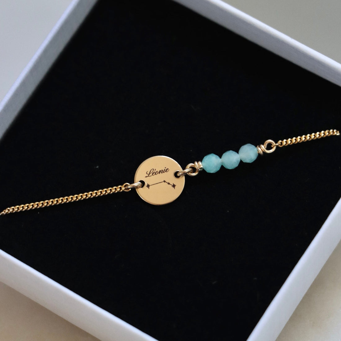 Bracelet médaille à graver gold filled - Hipsy