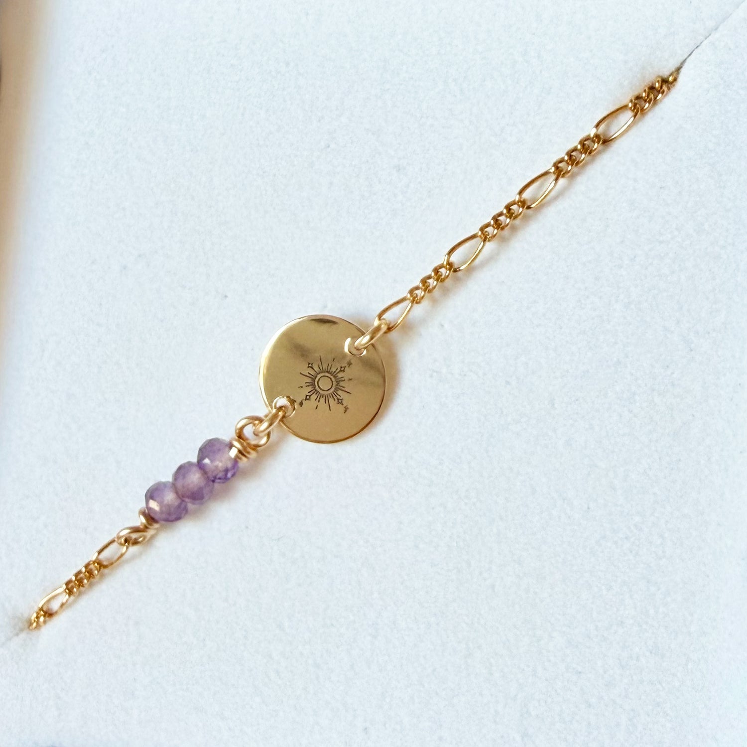 Bracelet médaille à graver gold filled - Hipsy