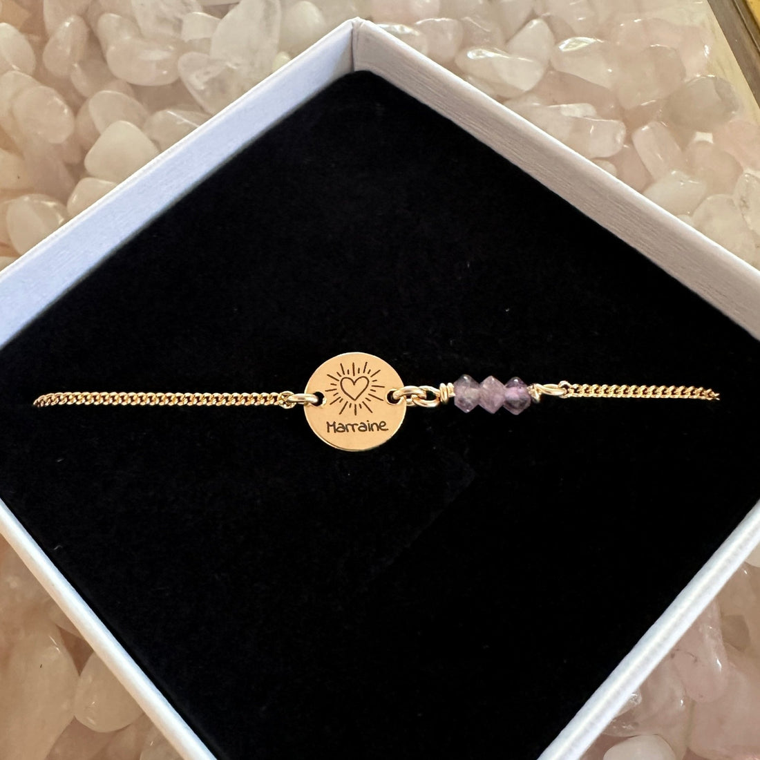 Bracelet médaille à graver gold filled - Hipsy