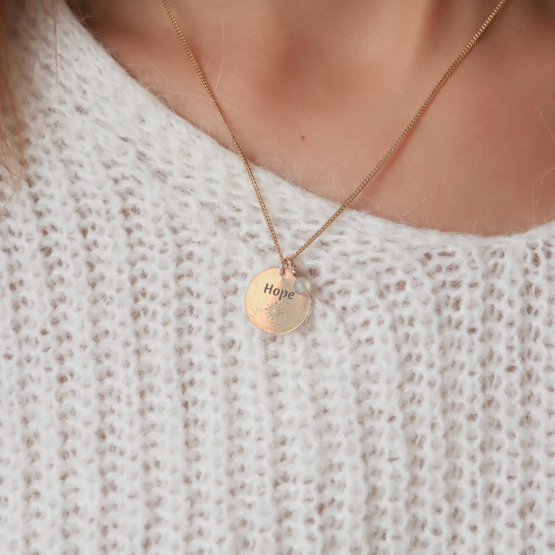 Collier médaille à graver gold filled - Hipsy