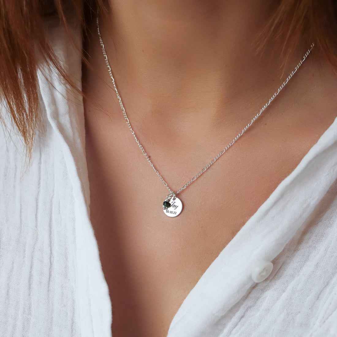 Collier petit médaillon à graver argent 925 - Hipsy