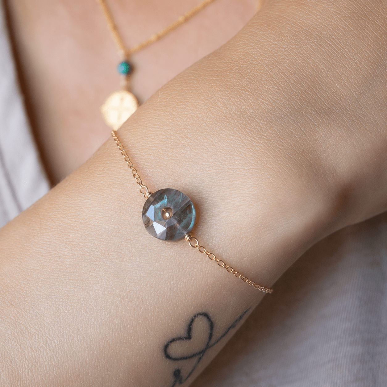 DAYA | Bracelet pierre "donut" - Hipsy