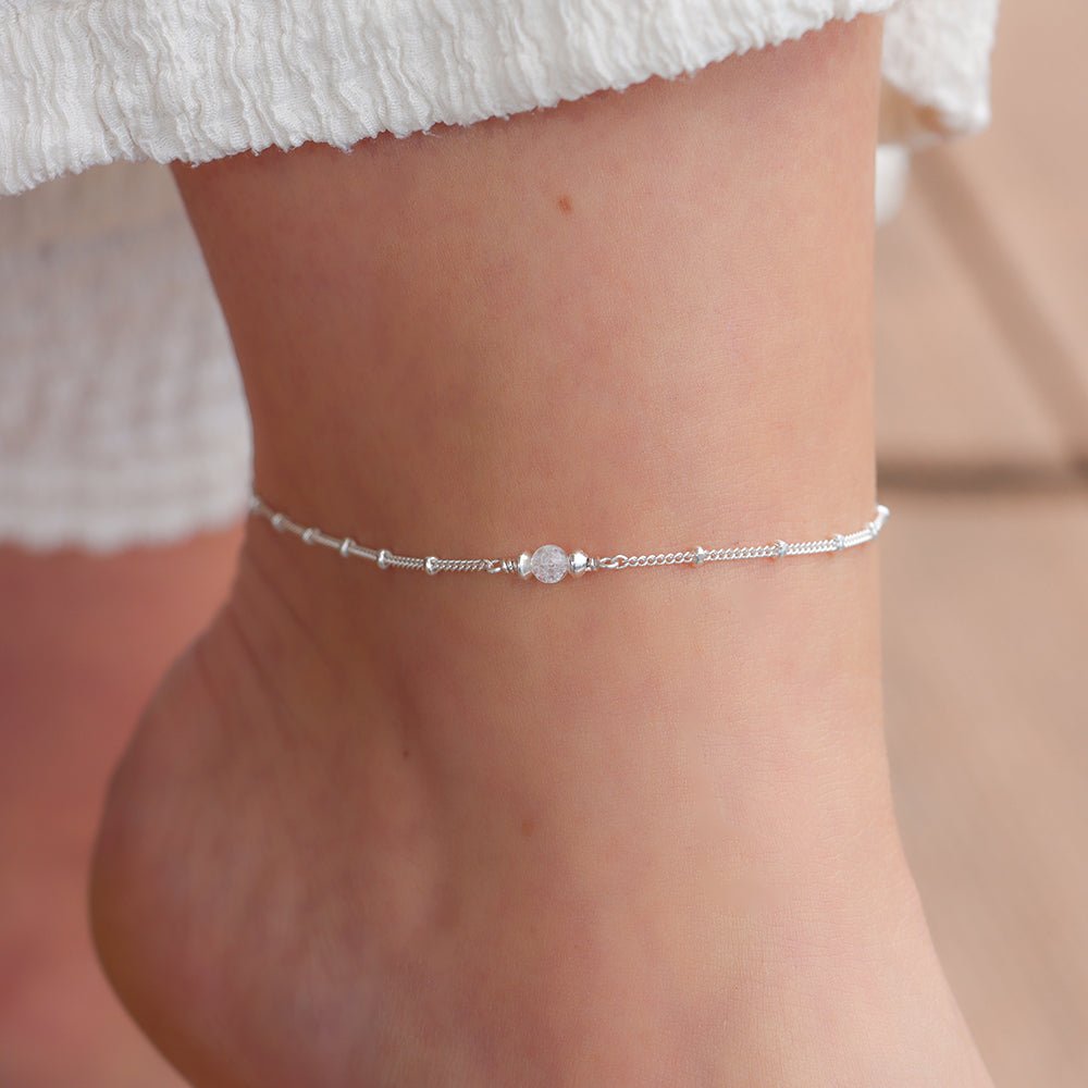 ENYA | Bracelet de cheville cristal de roche - Hipsy