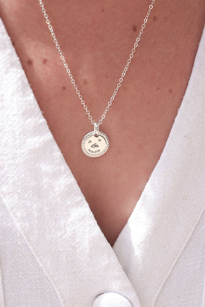 Ilhoa | Collier médaille torsade à graver argent 925 - Hipsy