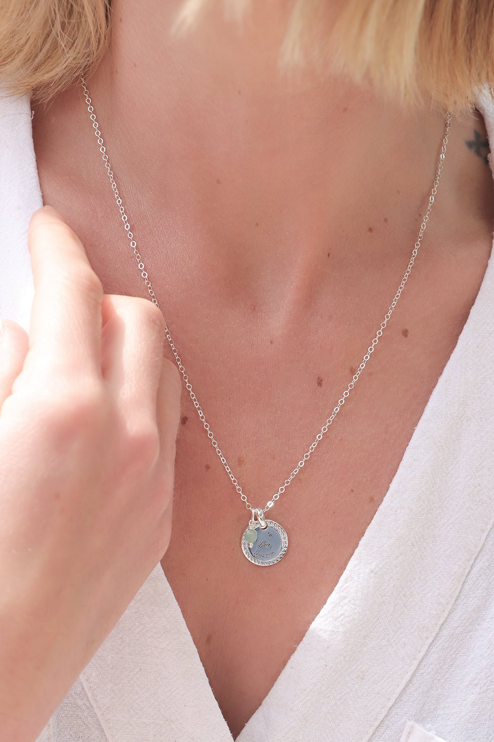 Ilhoa | Collier médaille torsade à graver argent 925 - Hipsy