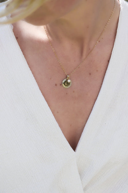 Ilhoa | Collier médaille torsade à graver plaqué or - Hipsy