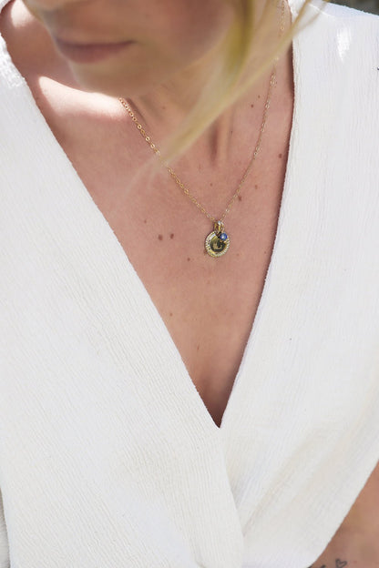 Ilhoa | Collier médaille torsade à graver plaqué or - Hipsy