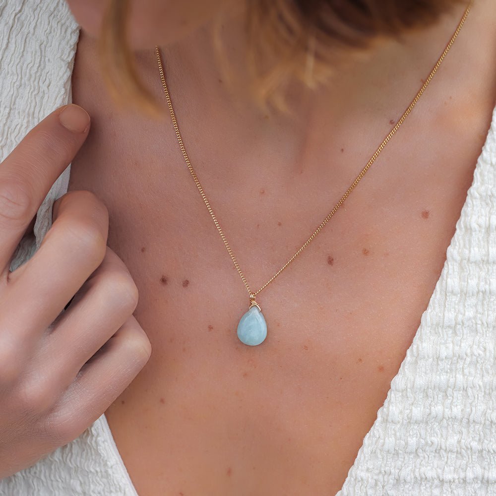 LILOU | Collier aigue - marine - Hipsy