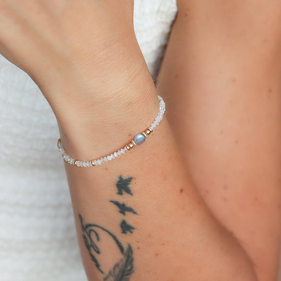 NIKI | Bracelet labradorite pierre de lune - Hipsy