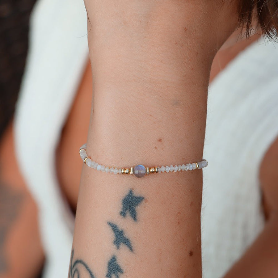 NIKI | Bracelet labradorite pierre de lune - Hipsy