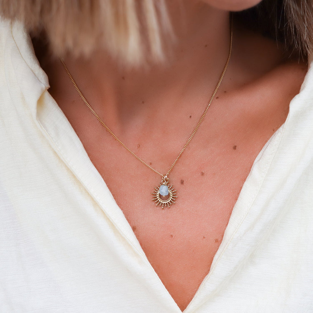 SILA | Collier aigue - marine - Hipsy