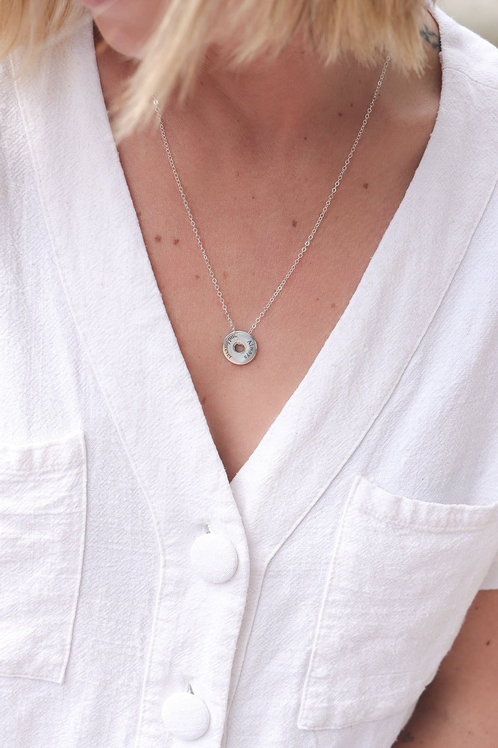 Syan | Collier donut à graver argent 925 - Hipsy