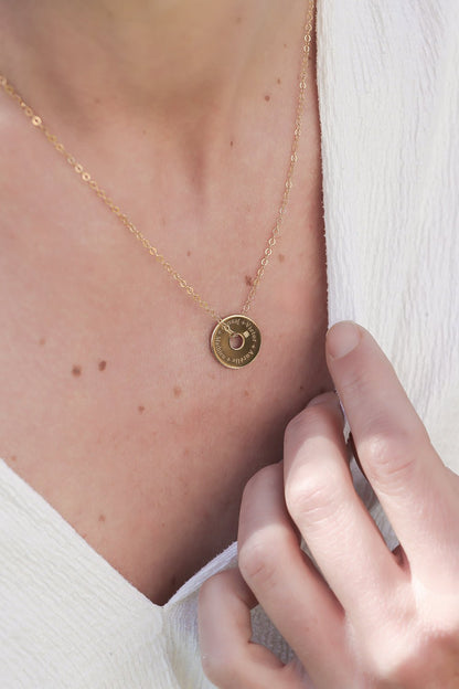 Syan | Collier donut à graver plaqué or - Hipsy