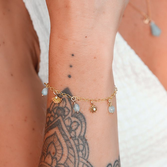 YELEN | Bracelet aigue - marine - Hipsy