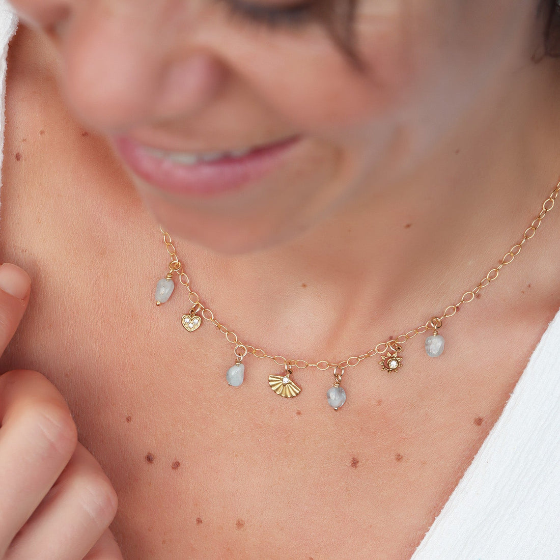 YELEN | Collier aigue - marine - Hipsy