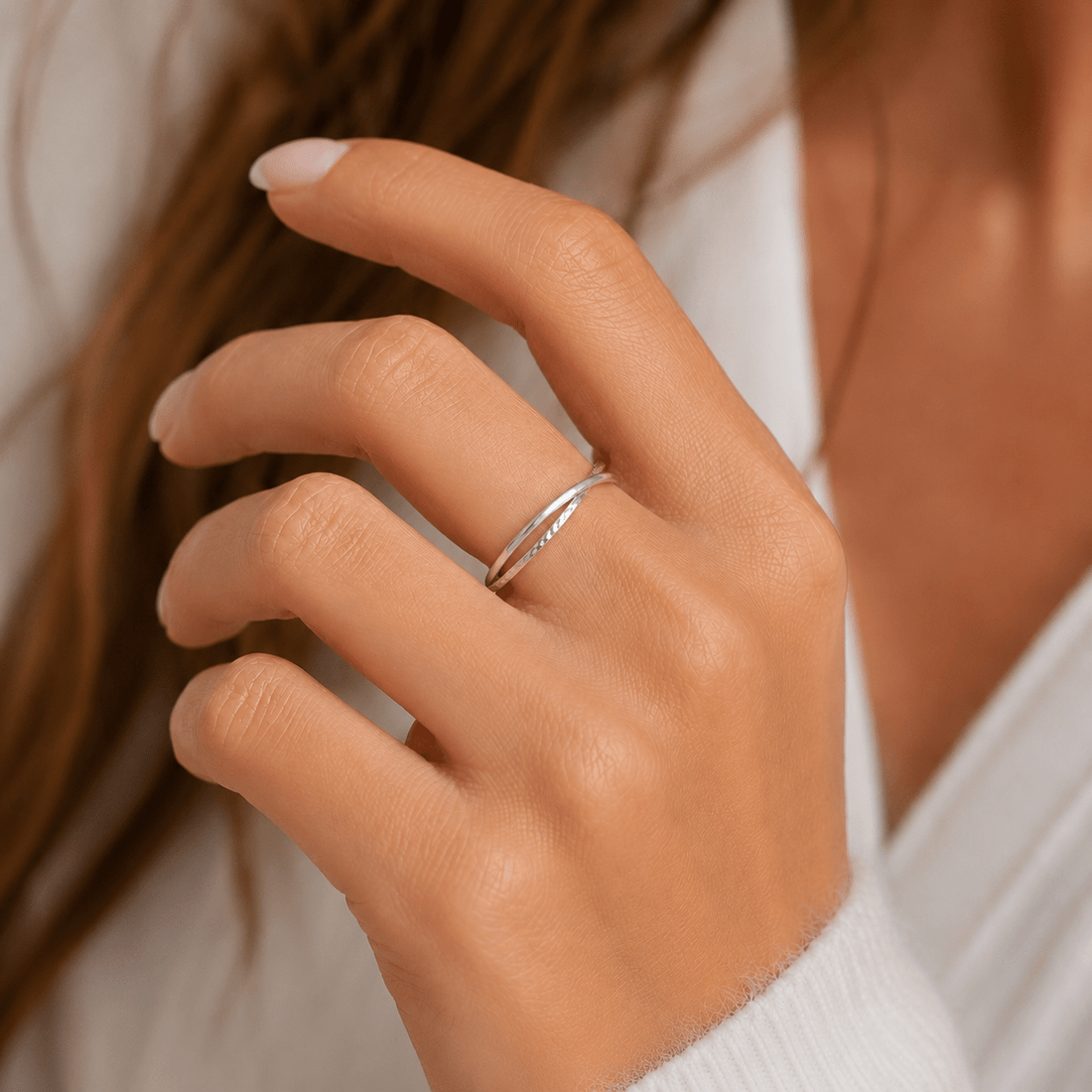 YENI | Bague 2 anneaux entrelacés - Hipsy