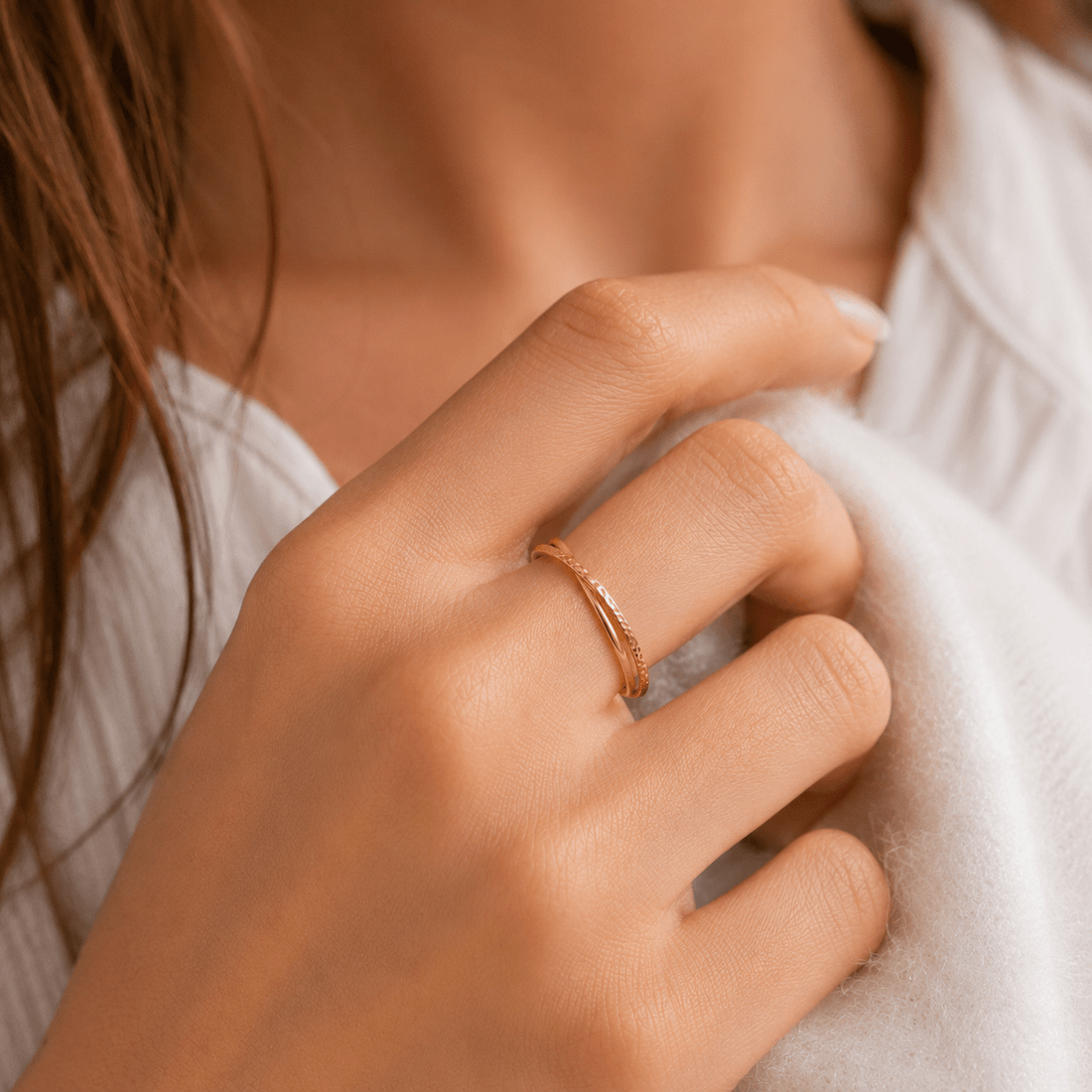 YENI | Bague 2 anneaux entrelacés - Hipsy