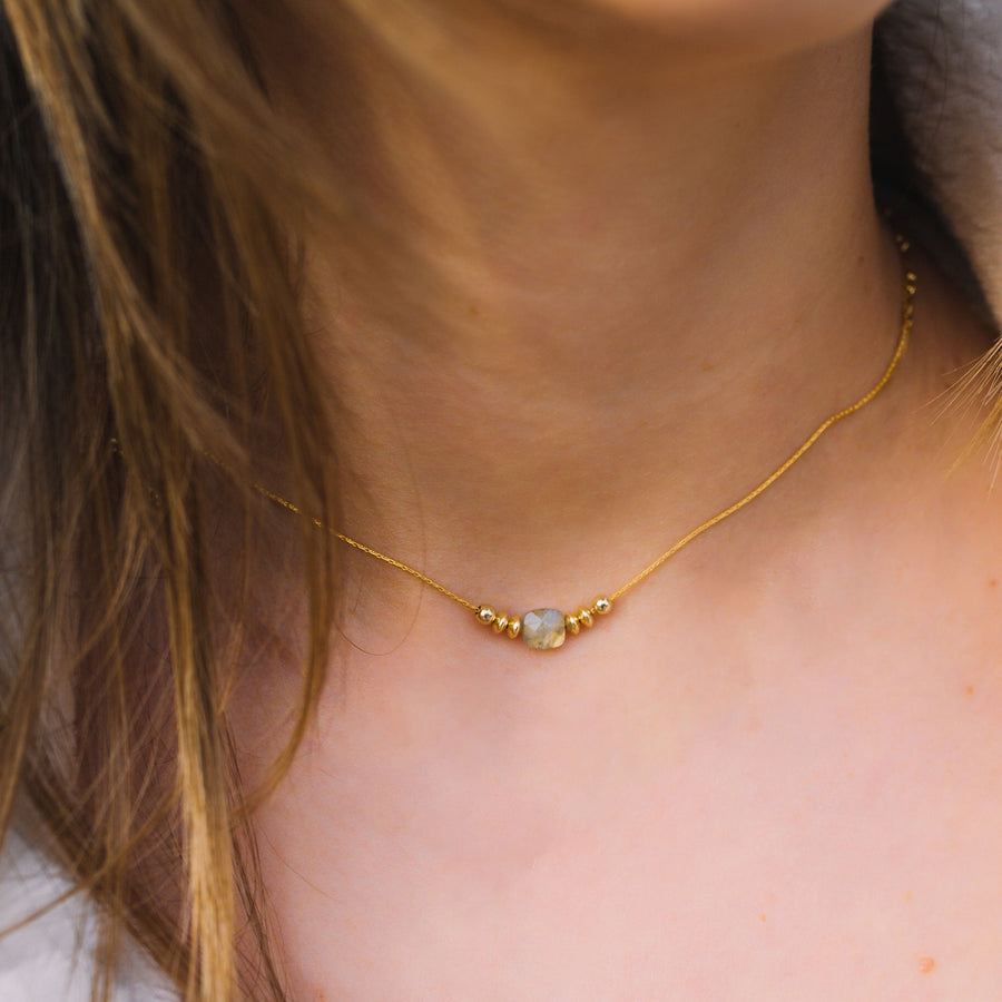 Abby | Collier pierre de lune / labradorite - Hipsy