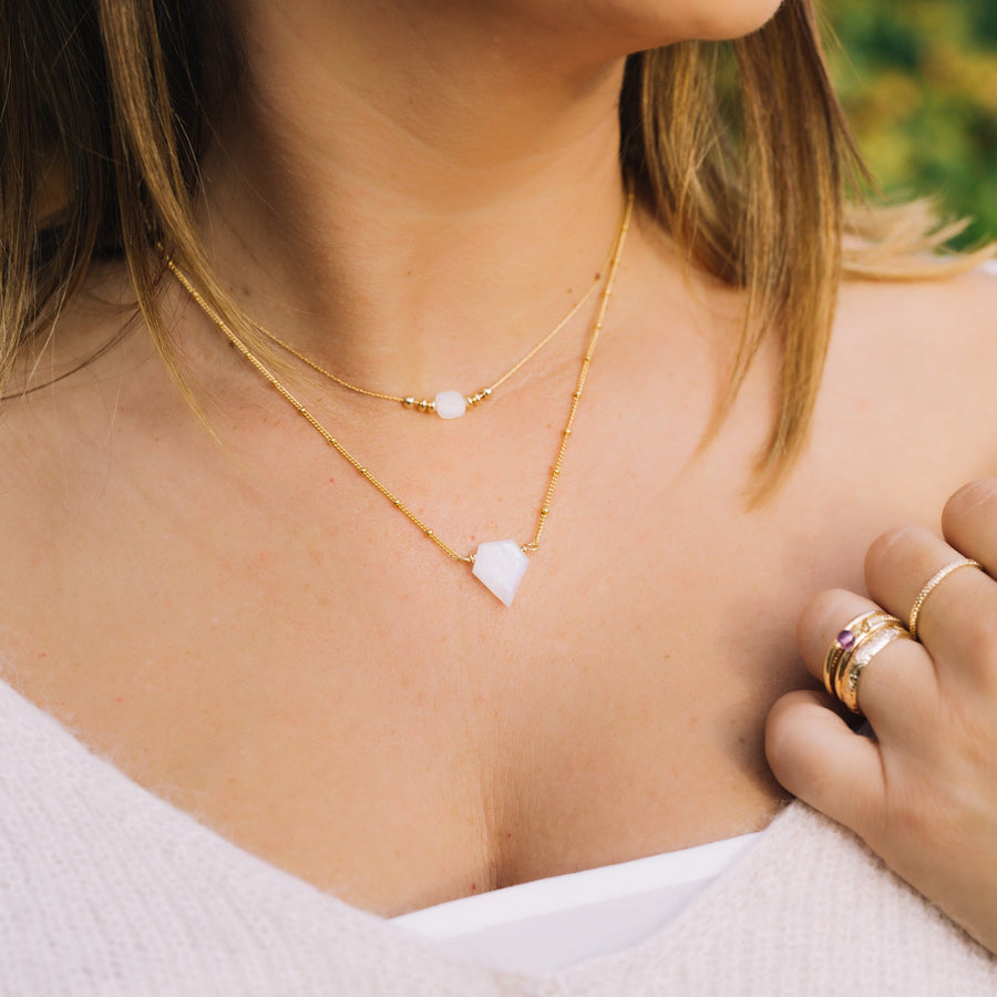 Abby | Collier pierre de lune / labradorite - Hipsy