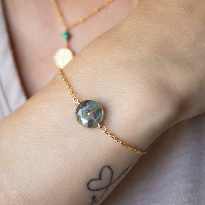 DAYA | Bracelet pierre "donut" - Hipsy