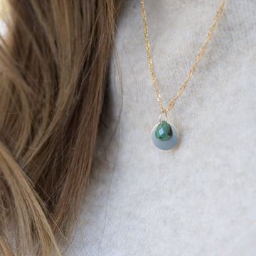 JANA | Collier goutte émeraude - Hipsy