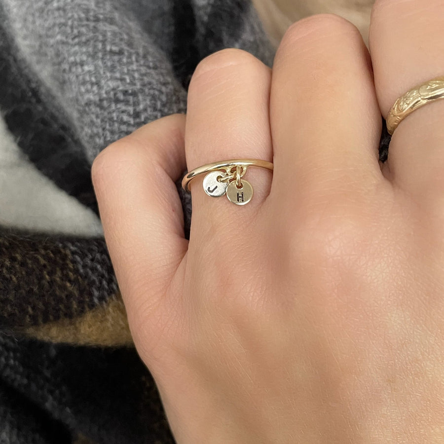 Lee | Bague personnalisable gold filled - Hipsy