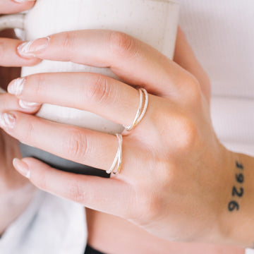 Leyli | Bague double argent 925 / gold filled - Hipsy