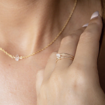 Ness | Bague double gold filled - Hipsy