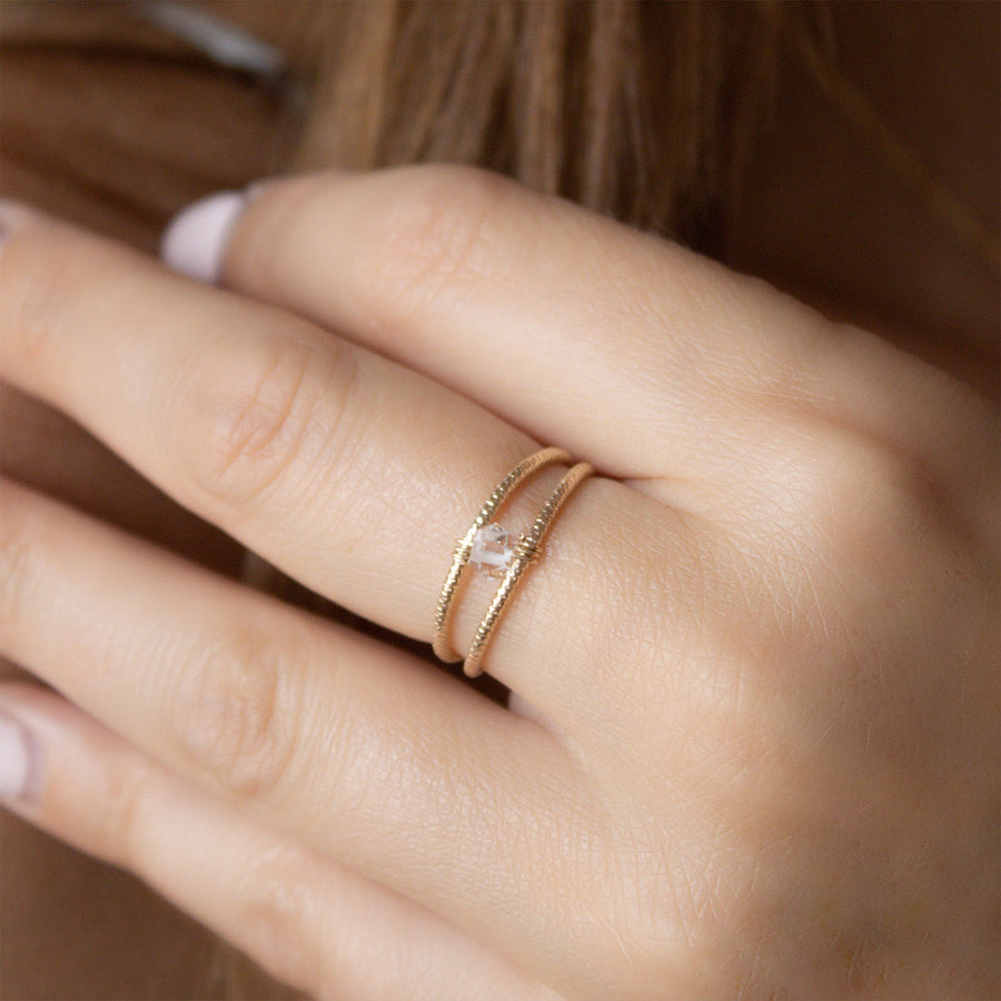 Ness | Bague double gold filled - Hipsy